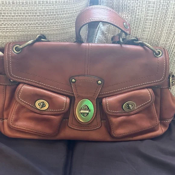 Coach shoulder bag pure leather - Picture 2 of 15